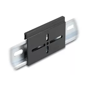   Delock Alumínium beépítő csipesz DIN sínhez 70,0 x 47,8 mm ezüst fekete (DL-67145)