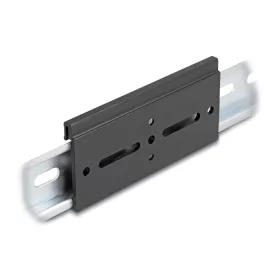   Delock Alumínium beépítő csipesz DIN sínhez 100,0 x 47,8 mm ezüst fekete (DL-67149)