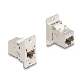   Delock Panel tartó RJ45 Keystone modul kapcsoló anya - anya Cat.6A fém kúpos (DL-67163)