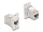 Delock Panel tartó RJ45 Keystone modul kapcsoló anya - anya Cat.6A fém kúpos (DL-67163)