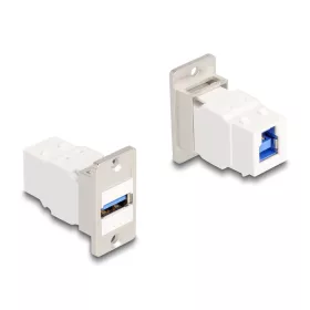   Delock Panel tartó Keystone modul USB 5 Gbps A-típusú USB anya - B-típusú USB anya kúpos (DL-67164)