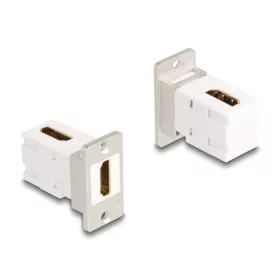   Delock Panel tartó Keystone modul HDMI anya - anya 90 -ban hajlított 8K 60 Hz kúpos (DL-67167)
