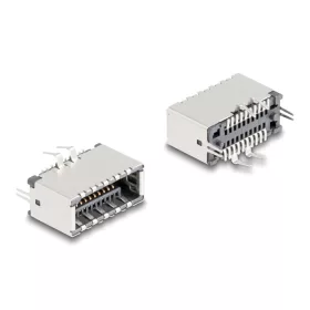   Delock E-típusú USB kulcs A 20 tűs anya függőleges SMT forrasztási szereléshez (DL-67193)