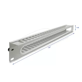   Delock 19  kábel rendező panel nyitási és sarok védelemmel 1U szürke (DL-67278)
