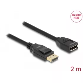   Delock DisplayPort 1.2 bővítőkábel 4K 60 Hz 2 m (DL-80002)