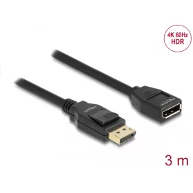   Delock DisplayPort 1.2 hosszabbító kábel 4K 60 Hz 3 m (DL-80003)