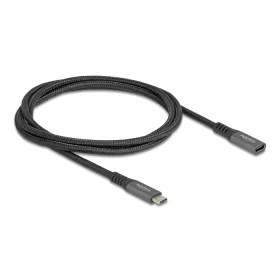   Delock USB 10 Gbps bővítő kábel USB Type-C  apa - anya PD 3.0 100 W 1 m szürke fém (DL-80022)
