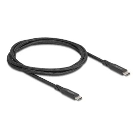   Delock USB 20 Gbps kábel USB Type-C  apa - apa PD 3.0 100 W E-Marker 1 m fekete fém (DL-80024)