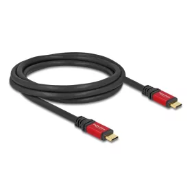   Delock USB 2.0 kábel USB Type-C  apa - apa PD 3.1 240 W E-Marker 2 m piros fém (DL-80051)