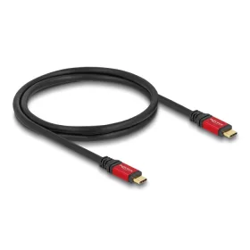   Delock USB 5 Gbps kábel USB Type-C  apa - apa PD 3.0 100 W E-Marker 1 m piros fém (DL-80090)