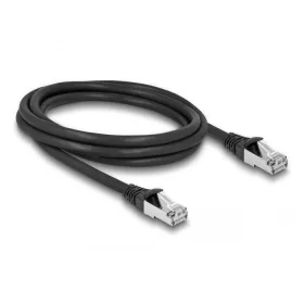   Delock RJ45 hálózati kábel Cat.6A S/FTP PUR kültéri 0,5 m fekete (DL-80133)