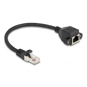   Delock RJ50 bővítő kábel apa - anya S/FTP 0,25 m fekete (DL-80191)