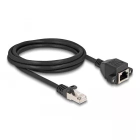   Delock RJ50 bővítő kábel apa - anya S/FTP 2 m fekete (DL-80194)