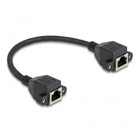   Delock RJ50 bővítő kábel anya - anya S/FTP 0,25 m fekete (DL-80197)
