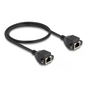   Delock RJ50 bővítő kábel anya - anya S/FTP 0,5 m fekete (DL-80198)