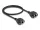 Delock RJ50 bővítő kábel anya - anya S/FTP 0,5 m fekete (DL-80198)