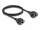Delock RJ50 bővítő kábel anya - anya S/FTP 1 m fekete (DL-80199)