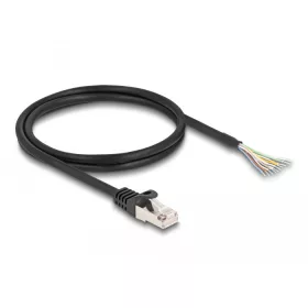  Delock RJ50 kábel apa - nyílt vezetékvégek S/FTP 1 m fekete (DL-80205)