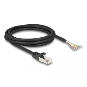   Delock RJ50 kábel apa - nyílt vezetékvégek S/FTP 2 m fekete (DL-80206)