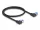 Delock RJ45 hálózati kábel Cat.6A S/FTP balra hajló 0,5 m fekete (DL-80209)