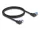 Delock RJ45 hálózati kábel Cat.6A S/FTP balra hajló 1 m fekete (DL-80210)