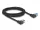 Delock RJ45 hálózati kábel Cat.6A S/FTP balra hajló 2 m fekete (DL-80211)