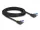 Delock RJ45 hálózati kábel Cat.6A S/FTP balra hajló 3 m fekete (DL-80212)