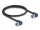 Delock RJ45 hálózati kábel Cat.6A S/FTP jobbra hajló 0,5 m fekete (DL-80213)