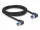 Delock RJ45 hálózati kábel Cat.6A S/FTP jobbra hajló 2 m fekete (DL-80215)