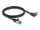 Delock RJ45 hálózati kábel Cat.6A S/FTP egyenes / balra hajló 1 m fekete (DL-80218)