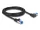 Delock RJ45 hálózati kábel Cat.6A S/FTP egyenes / balra hajló 2 m fekete (DL-80219)