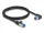 Delock RJ45 hálózati kábel Cat.6A S/FTP egyenes / jobbra hajló 1 m fekete (DL-80222)