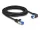 Delock RJ45 hálózati kábel Cat.6A S/FTP egyenes / jobbra hajló 3 m fekete (DL-80224)
