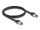 Delock RJ45 hálózati kábel Cat.6A U/FTP ultrahajlékony belső fém borítással 1 m, fekete (DL-80240)