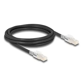   Delock RJ45 hálózati kábel Cat.6A S/FTP biztonsági klipsz csomaggal 2 m fekete (DL-80256)