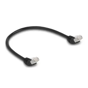   Delock RJ45 hálózati kábel Cat.6A S/FTP 45  fokban felfelé hajló 0,5 m fekete (DL-80260)