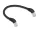 Delock RJ45 hálózati kábel Cat.6A S/FTP 45  fokban lefelé hajló 0,25 m fekete (DL-80273)
