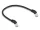 Delock RJ45 hálózati kábel Cat.6A S/FTP 45  fokban lefelé hajló 0,5 m fekete (DL-80274)