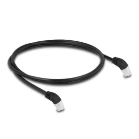   Delock RJ45 hálózati kábel Cat.6A S/FTP 45  fokban lefelé hajló 1 m fekete (DL-80275)