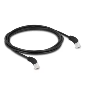   Delock RJ45 hálózati kábel Cat.6A S/FTP 45  fokban lefelé hajló 2 m fekete (DL-80276)