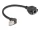 Delock Hálózat bővítő kábel S/FTP RJ45 apa 90  hajlított - RJ45 beépített anya Cat.6A 0,25 m fekete (DL-80309)