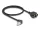 Delock Hálózat bővítő kábel S/FTP RJ45 apa 90  hajlított - RJ45 beépített anya Cat.6A 0,5 m fekete (DL-80310)