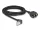 Delock Hálózat bővítő kábel S/FTP RJ45 apa 90  hajlított - RJ45 beépített anya Cat.6A 3 m fekete (DL-80313)
