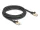 Delock RJ45 hálózati kábel fonott borítással Cat.6A S/FTP apa - apa 3 m fekete (DL-80319)