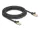 Delock RJ45 hálózati kábel fonott borítással Cat.6A S/FTP apa - apa 5 m fekete (DL-80320)