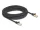 Delock RJ45 hálózati kábel fonott borítással Cat.6A S/FTP apa - apa 10 m fekete (DL-80322)