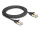 Delock RJ45 lapos hálózati kábel fonott borítással Cat.6A U/FTP apa - apa 2 m fekete (DL-80326)