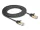 Delock RJ45 lapos hálózati kábel fonott borítással Cat.6A U/FTP apa - apa 3 m fekete (DL-80327)