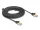 Delock RJ45 lapos hálózati kábel fonott borítással Cat.6A U/FTP apa - apa 7,5 m fekete (DL-80329)