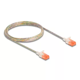   Delock RJ45 hálózati kábel Cat.6A U/UTP vékony 2 m áttetsző (DL-80354)